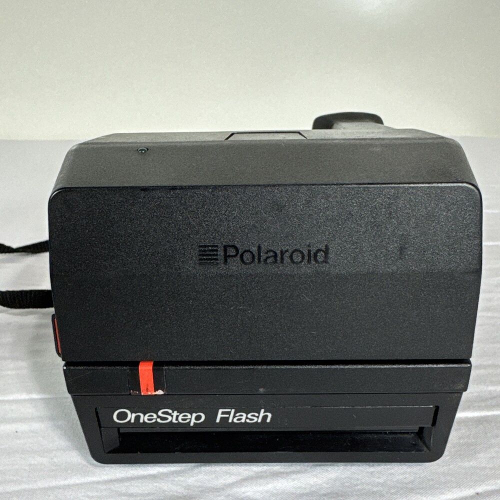 Polaroid Onestep Flash 600 Vintage Instant Film Camera Red Stripe - Picture 9 of 9